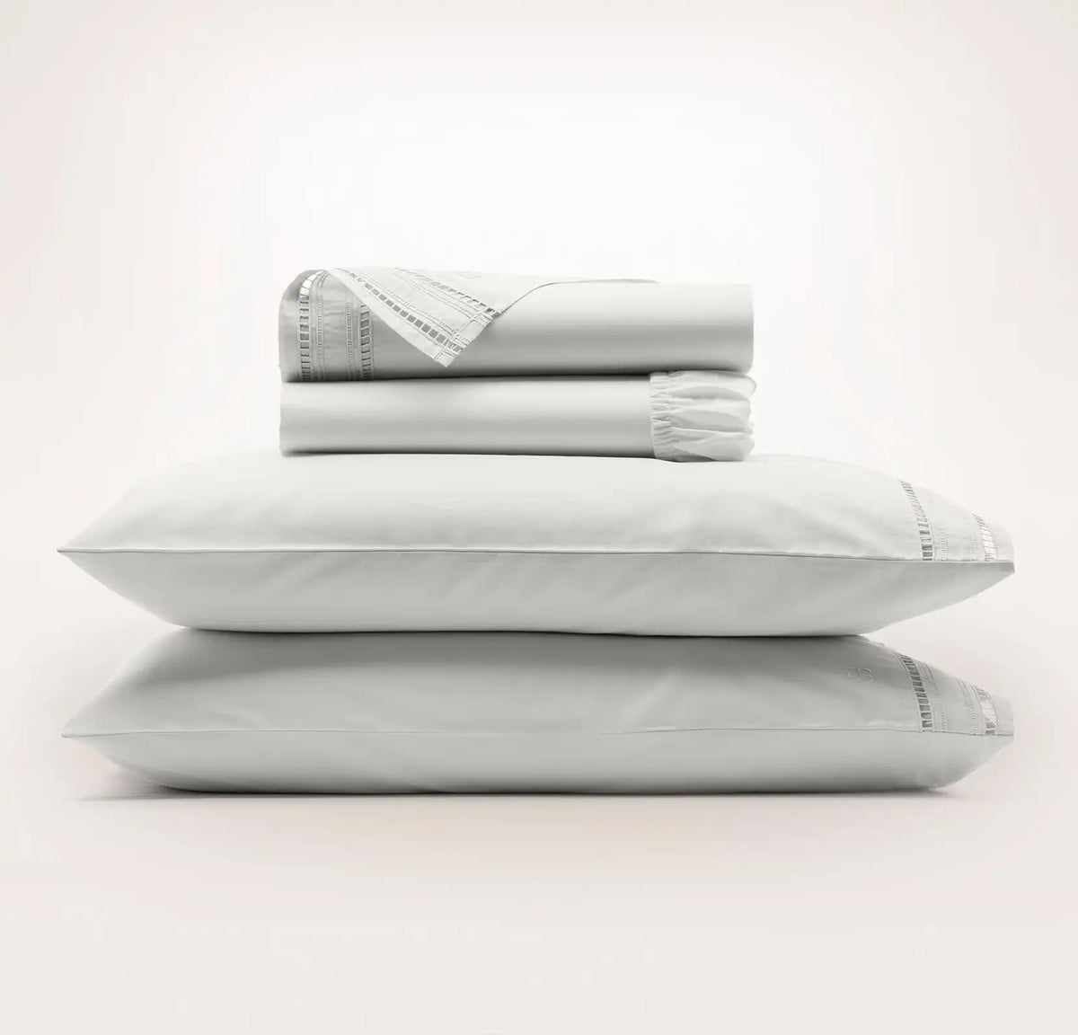 Signature Embellished Sheet Set Mist/Mist Ladder Stitch