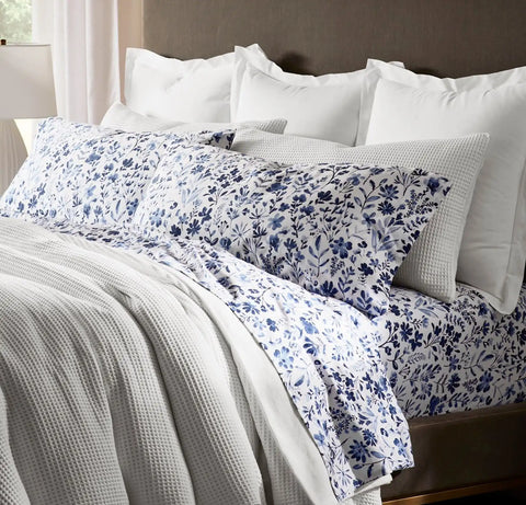 Signature Hemmed Sheet Set Navy Botanical