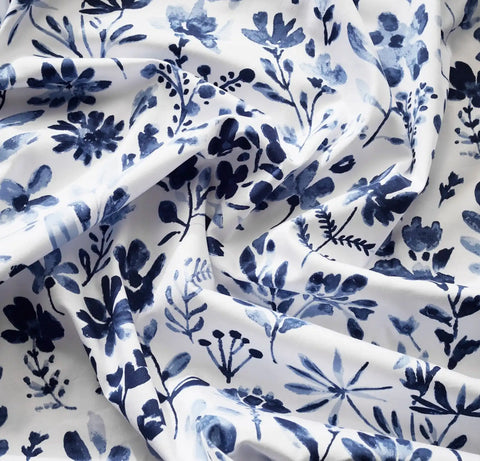 Signature Hemmed Sheet Set Navy Botanical