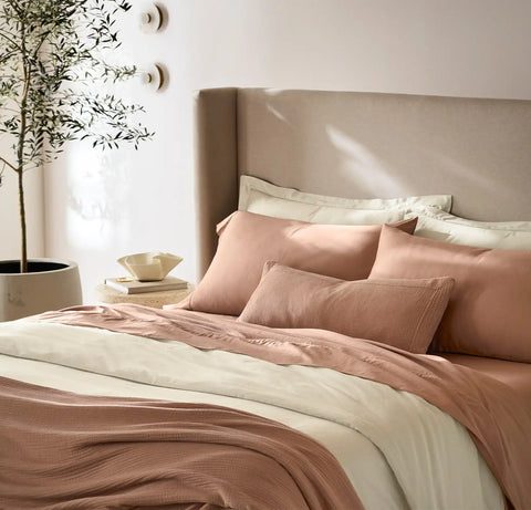 Signature Hemmed Pillowcase Set Terracotta