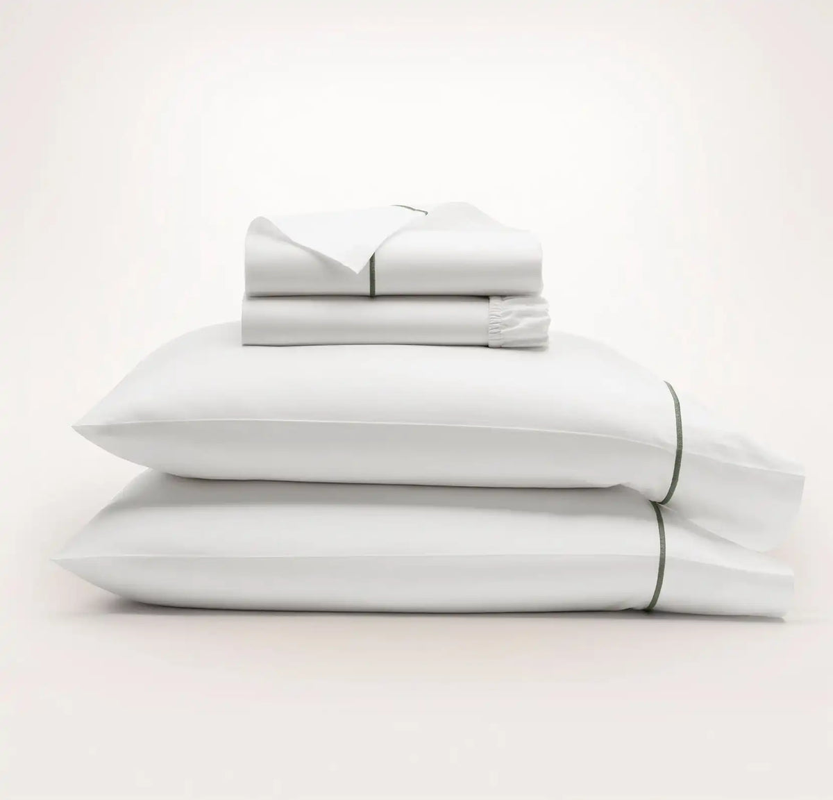 Signature Embellished Sheet Set White/Juniper Embroidered