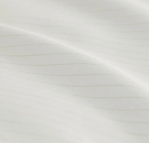 Signature Hemmed Sheet Set White/Oak Delicate Stripe
