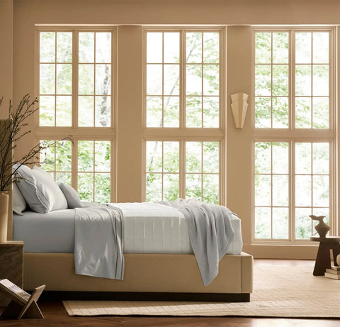 Signature Embellished Sheet Set Mist/Mist Ladder Stitch