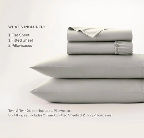 Percale Hemmed Sheet Set White