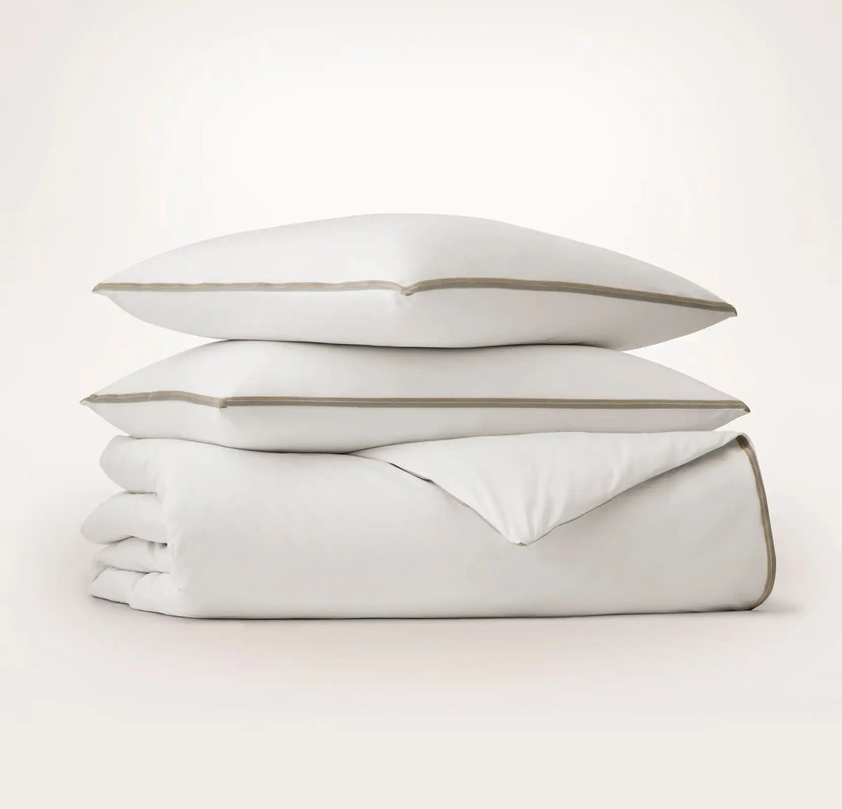 Signature Embellished Duvet Set White/Pewter/Oak Trielle