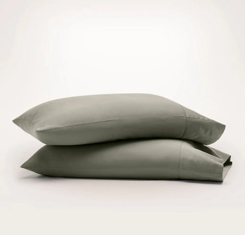 Percale Hemmed Pillowcase Set Juniper