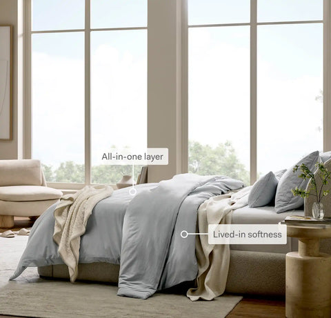 Signature Vintage Washed Comforter Set Vintage Sand