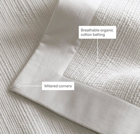 Signature Stitchline Sham Cream