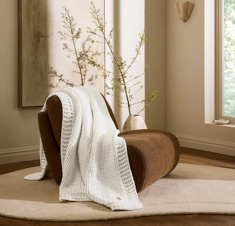 SuperLoop Throw Blanket White