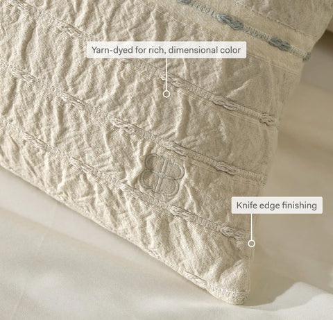 Tideline Pillow Cover Natural/Shore