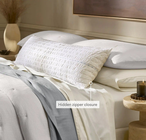 Tideline Pillow Cover Cream/Hydrangea