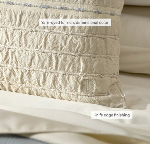 Tideline Pillow Cover Natural/Shore