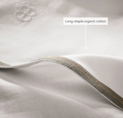 Signature Embellished Pillowcase Set White/Pewter/Oak Trielle