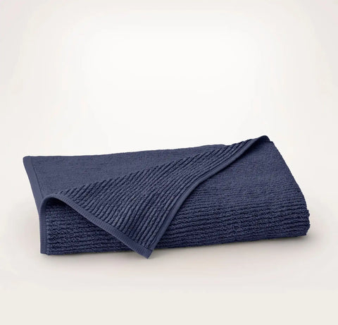 Turkish Ribbed Bath Sheet Coastal Navy