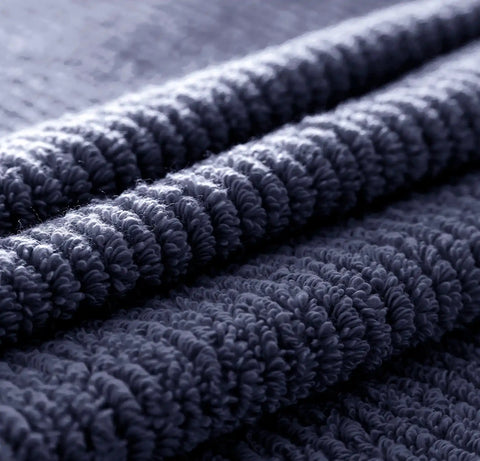 Turkish Ribbed Bath Towel Coastal Navy