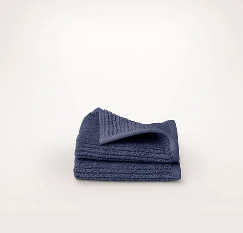 Turkish Ribbed Washcloths (Pair) Coastal Navy