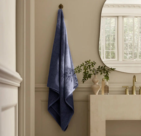 Turkish Ultra Plush Bath Sheet Coastal Navy