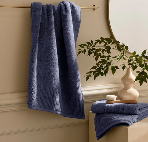 Turkish Ultra Plush Hand Towels (Pair) Coastal Navy