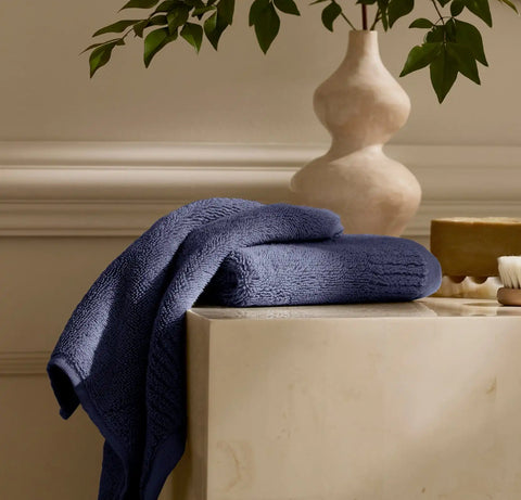 Turkish Ultra Plush Washcloths (Pair) Coastal Navy