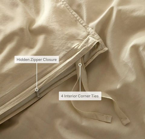 Signature Vintage Washed Duvet Set Vintage White