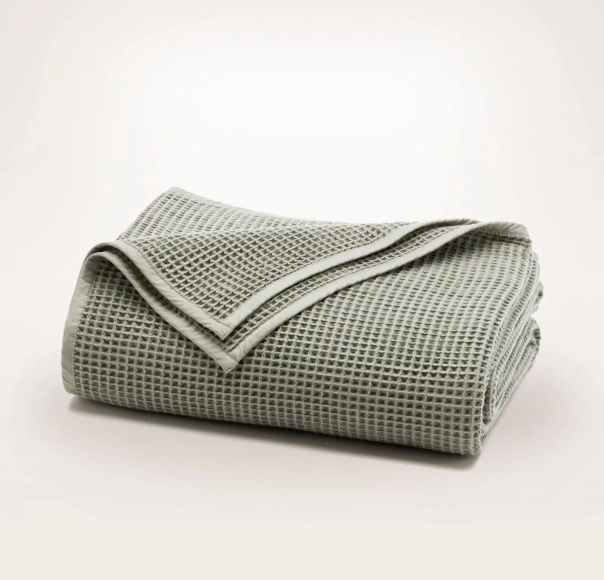 Waffle Bed Blanket Sageleaf