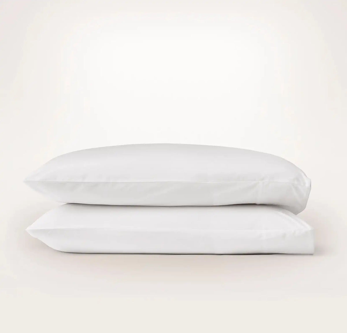 Percale Embellished Pillowcase Set White/White Piped Edge
