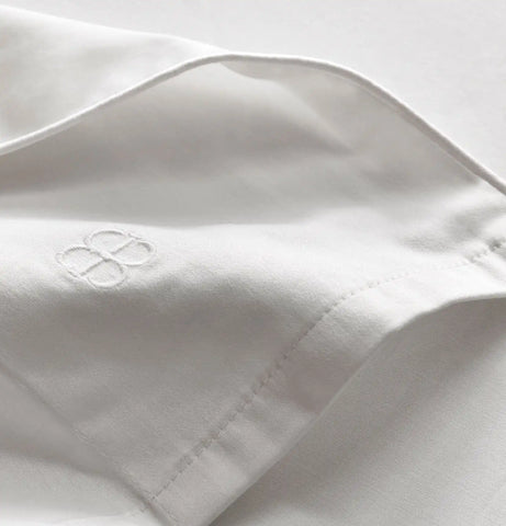 Signature Embellished Sheet Set White/White Piped Edge