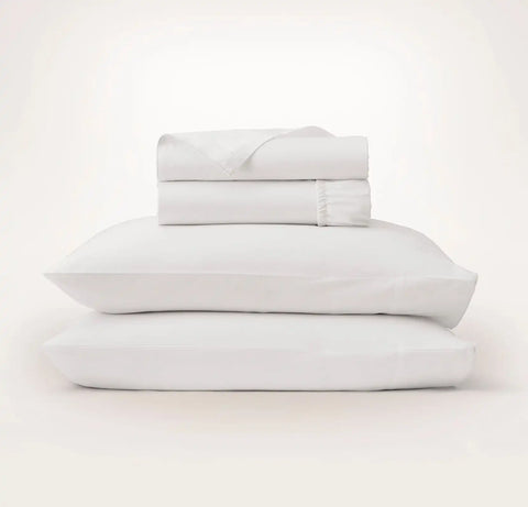 Signature Embellished Sheet Set White/White Piped Edge